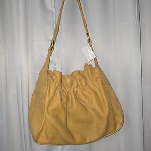 HOBO GENUINE LEATHER YELLOW 2 DEVIDER Hobo Shoulder BAG
